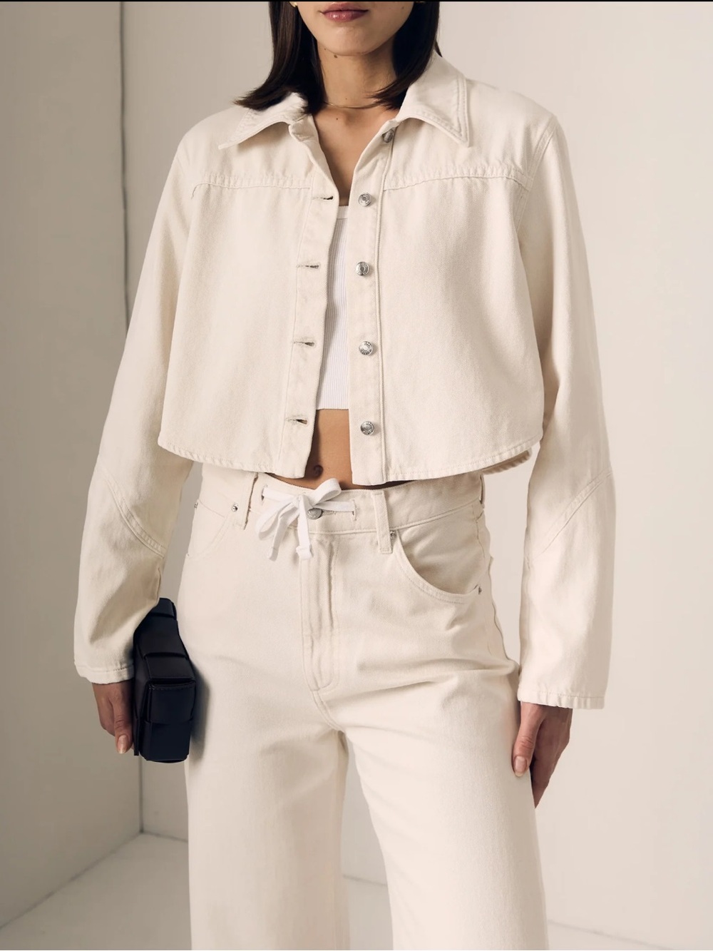 NWT Le Jean Swing Jacket in Bone XXS